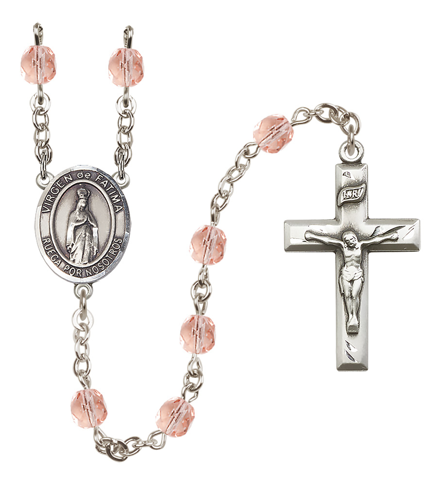 Our Lady Of Fatima R6000-8205sp 6mm Rosary Pink 190$